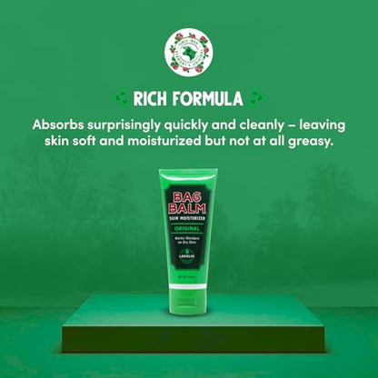 Bag Balm Vermont's Original Hand Moisturizer, Hand Balm for Dry Skin, Cracked Hands, Heels & Dry Hands Treatment, For Dogs and More Ointment, Dry Skin Lotion (2oz Tube (Pack of 2)) - size: 2 Ounce (Pack of 2)
