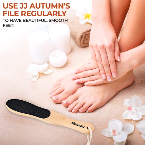 Spa Quality Foot Rasp/Callus Remover Double Sided Wood Professional Foot File Callus Remover for Pedicure and Foot Care - Can Be Used On Both Wet and Dry Feet Achieve Smooth, Silky Feet