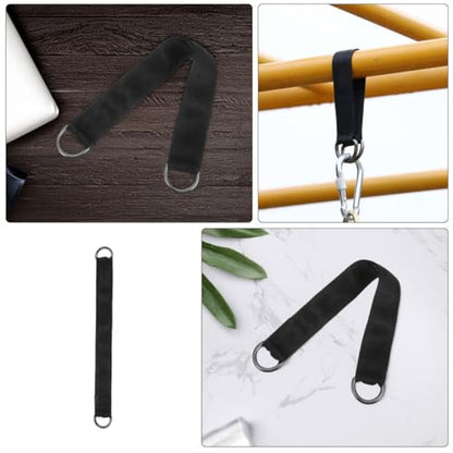Holibanna 4 Pcs Heavy Duty Outdoor Swing Buckle Connecting Straps 3cm X 28cm Double-Layer Nylon Tree Hanging Belts for Hammock and Gym Equipment