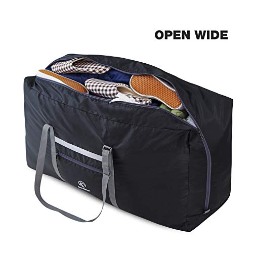 REDCAMP 125L Foldable Extra Large Duffle Bag, Lightweight Travel Duffel Bag with Adjustable Strap for Men Women, Black 125L - color: B-Black, size: 125L/36.2"(L)X12.2"(W)X17.3"(H)