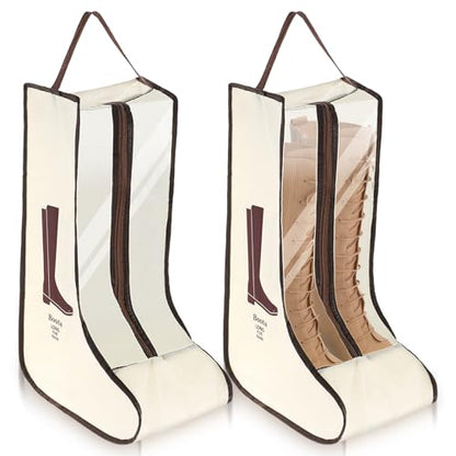 2 Set Boot Storage Bag, Portable Boots Protector Bag Dust Proof Travel Shoe Bags with Handle Boots Organizer for Packing Travel and Daily Use(Tall) - size: Tall