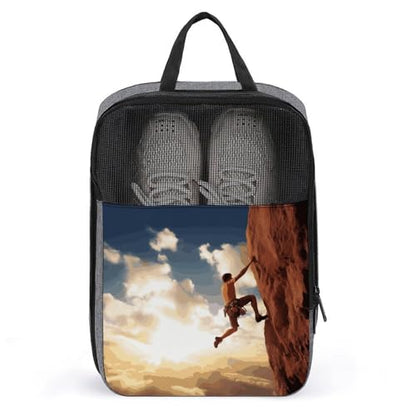 Rock Climbing Sports Shoe Bag with Zipper Closure,Storage Bags with Handle And Portable,Water-Resistant Shoe Pouch Travel Essentials