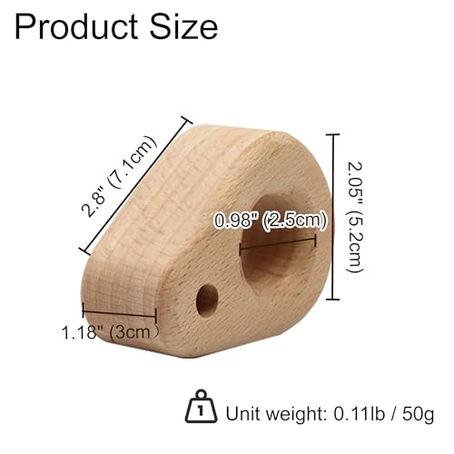 Climbing Hangboard | Portable Finger Trainer for Rock Climbing - Wooden Hangboard for Grip Strength, Lightweight, Durable, Compact | 1 Pair
