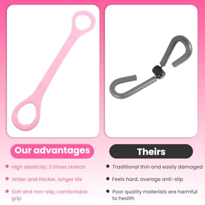 Figure 8 Resistance Bands for Women & Men, 3pcs Elastic Stretch Tubes with Massage Grips for Arm, Back, and Shoulder Training, Portable Home Gym/Yoga Exercise Equipment