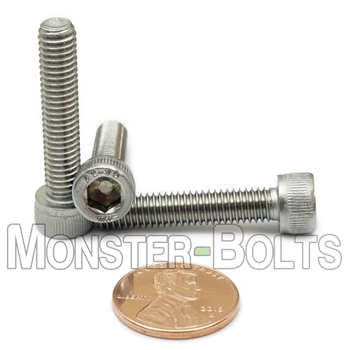 MonsterBolts - M6 x 30mm Socket Head Screws, DIN 912, Stainless Steel, 10 Pack - size: M6 x 30mm