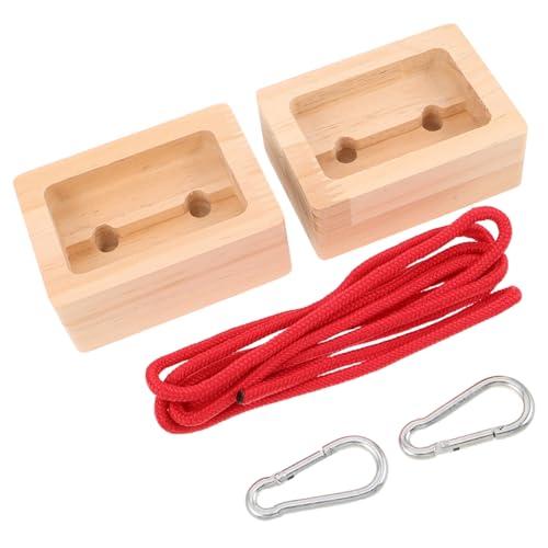 2pcs Portable Wooden Climbing Hangboards for Training Indoor and Outdoor Use, Modular Hand Grip Strengthener Boards for Climbers, Sturdy Khaki Rock Fingerboard