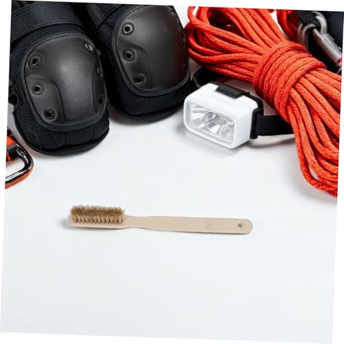 Rock Climbing Chalk Brush and Bouldering Cleaning Tool, Medium Size with Natural Boar Bristle, Mountaineering Hold Cleaner for Indoor and Outdoor Climbing Gear Maintenance