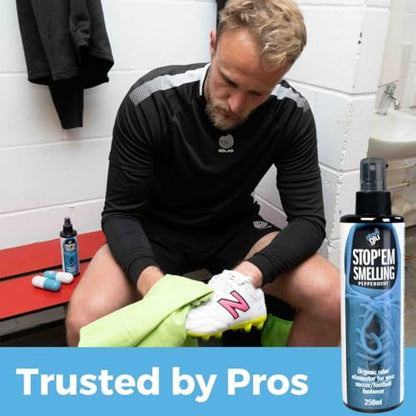 Glove Glu Clean Kick Foam for cleaning soccer boots - size: 8 Fl Oz (Pack of 1), style: Stop'em Smelling Peppermint