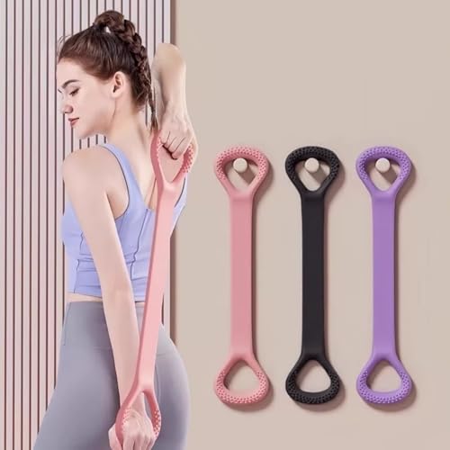 Resistance Bands for Exercise,6-Tube Elastic Yoga Pedal Puller Resistance Band, Natural Latex Tension Rope Fitness Equipment, for Abdomen/Waist/Arm/Leg Stretching Slimming Training - color: Pink