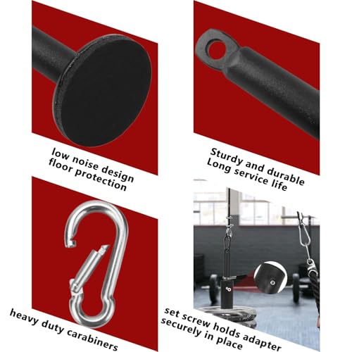 Weight Loading Pin with Carabiner, Fitness Weight Lifting Pin fit 1 inch Standard / 2 inch Olympic Weight Plates Pulley Cable System Attachment for Home Gym Muscle Strength Training (Olympic) - color: 2 inch Olympic