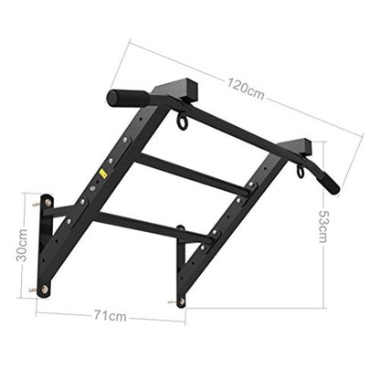 Pull-Up Bars Wall-mounted Horizontal Bar, Climbing Inclined Ladder Aircraft Frame Pull-up, Traction Rope Fitness Ring, Load 200kg