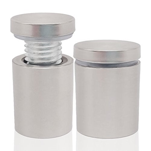 3/4" x 1" Standoff Mounts Screws - Lantee 20 Pieces 19mm x 25mm Stainless Steel Advertise Glass Sign Standoff Mounting Hardware Bolts - color: Silver, size: 3/4" x 1" / 19 x 25mm