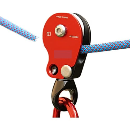 INLIMA Pulley Universal Rock Climbing Wheel Built-in Steel Ball Bearing Hanging Pulley Rotating Ring Side Plate Prevent Rope from Breaking