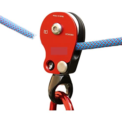 INLIMA Pulley Universal Rock Climbing Wheel Built-in Steel Ball Bearing Hanging Pulley Rotating Ring Side Plate Prevent Rope from Breaking