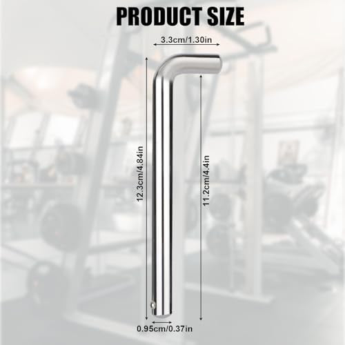 NQEUEPN Weight Stack Pin, 3/8 Inch Diameter Weight Loading Pin L Shaped Stack Extender Selector Inserts Gym Fitness Equipment for Home Gym Accessories - size: 4.4 Inch