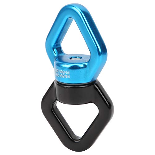 RiToEasysports Climbing Rotational Device, 360 Degree with Sealed Steel Ball Bearings for Rock Climbing Swing Aerial Yoga Hammock - color: Black Blue
