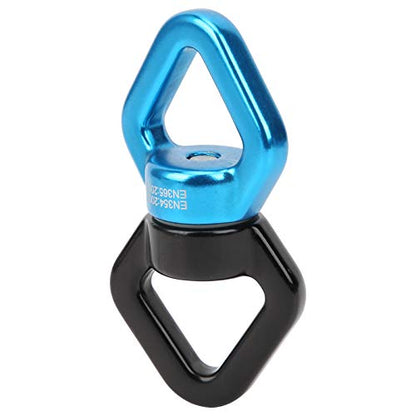 RiToEasysports Climbing Rotational Device, 360 Degree with Sealed Steel Ball Bearings for Rock Climbing Swing Aerial Yoga Hammock - color: Black Blue