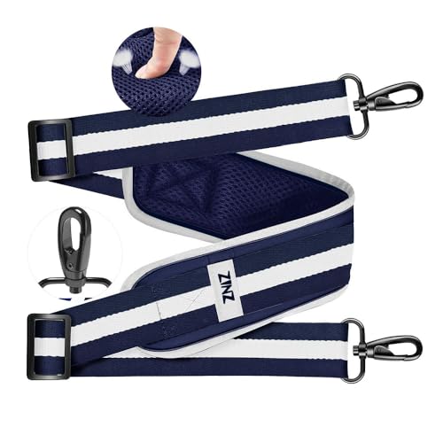 ZINZ Ultra-Thick Fixed Pad Shoulder Strap 76-inch Universal Bag Strap with Breathable Cushion and Dual Balanced Adjustable Buckles for Laptop Bag Luggage Messenger Bag Crossbody etc -Stripe-BuWBu - color: Stripe-buwbu
