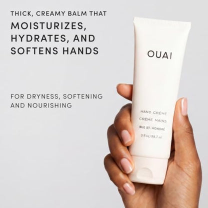 OUAI Hand Cream - Thick, Creamy Balm with Coconut Oil, Murumuru Butter and Shea Butter - Hydrating Moisturizer for Soft Hands - Use Daily to Deeply Nourish Skin (3 Oz) - size: 3 Ounce (Pack of 1)