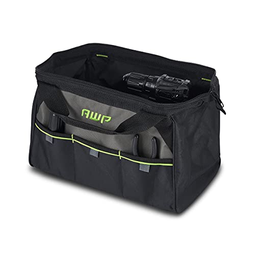 AWP Tool Bags, Premium Tool Bag, Black, Durable Tool Tote, for Professionals and Contractors - size: 15 Inch (Pack of 6), style: Tool Bag