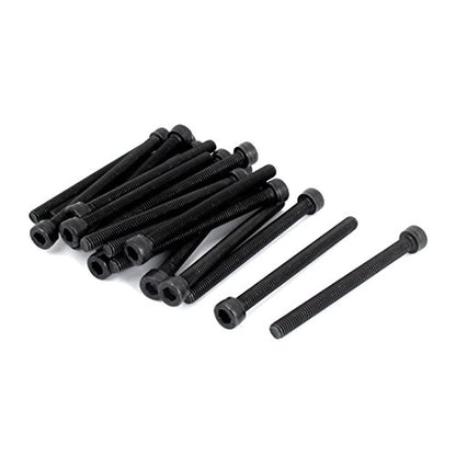 uxcell M5x60mm Hex Bolt Socket Head Cap Machine Screws Fasteners Black 20Pcs - size: M5 x 60mm