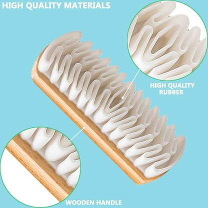 2-Piece Rubber Shoe Brush and Eraser Set, Multi-Purpose Cleaning Tool for Nubuck, Flocked and Matte Leather, Dust-Absorbing Design