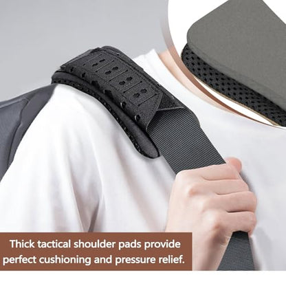 2 Pack Shoulder Strap Pad for Tactical Vest, Breathable Backpack Strap Pads Bag Strap Soft Mesh Cushion Pads for Plate Carrier, Chest Rig, Sling Bag, Duffle Bag - color: Black