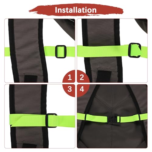 Backpack Chest Strap Sternum Straps with Emergency Whistle Buckle for Backpack Replacement & Hiking - color: Fluorescent Green & Orange