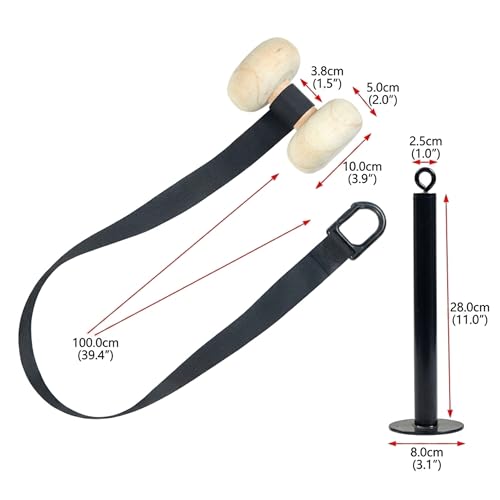 Adjustable Forearm Trainer with Natural Wood Handle – Wrist Roller Forearm Exerciser for Grip Finger & Arm Stability Training
