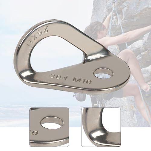 Climbing Anchor Rock Climbing Bolt Hanger Stainless Steel Lightweight Anchor Hanger Easy Installation Suitable for Gym Workout - size: M10