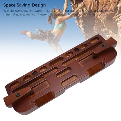 Woode Portable Hangboard,Rock Climbing Hangboard, Training Board, Ergonomic Portable Pull Up Rock Climbing Training Fingerboard for Home,Bouldering Gifts.