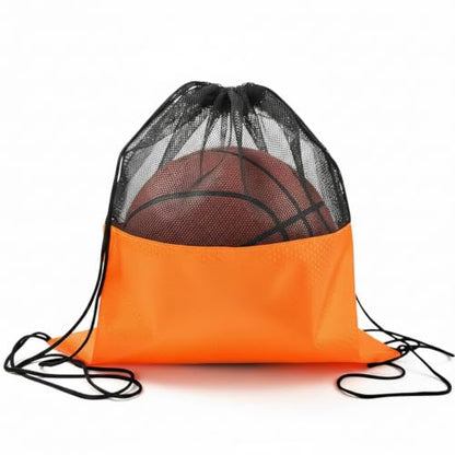 Oxford Cloth Drawstring Bag for Shoes and Essentials, Durable Gym Sack with Secure Closure, 13 x 3.3 Inches - color: Orange