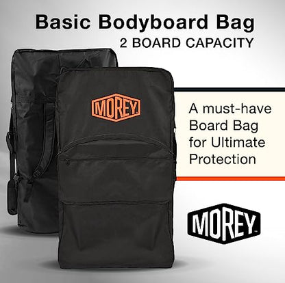 Morey® Basic Bodyboard Bag. 2 Body Boards Capacity - Nylon (BLACK)