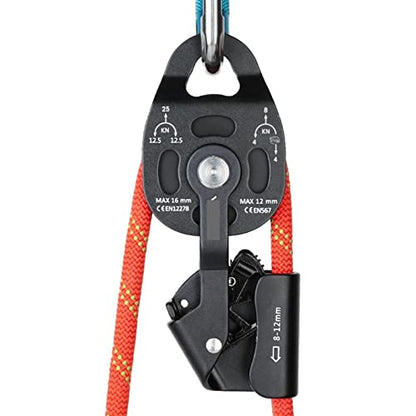 Lift Weight Pulley Device Rescue Survive Gear Outdoor Rock Climb High Altitude Heavy Transport