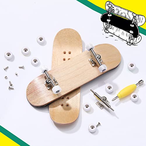 Zhehao 8 Pcs Fingerboard Bearing Wheels Standard Fingerboard Tool CNC Lathed Bearing Wheels Screwdriver and 2 Pcs Nut Driver for 34 mm Wide Decks Finger Skateboard Trucks(White) - color: White