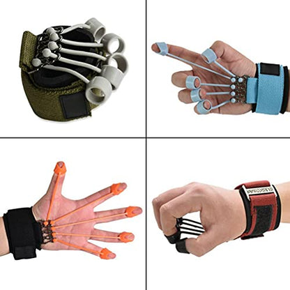 Finger and Hand Extensor Trainer Hand Exerciser with Band 20lbs/40lbs/60lbs/75lbs Options for Finger Flexion Extension Training Strengthener (Red 60 pounds)