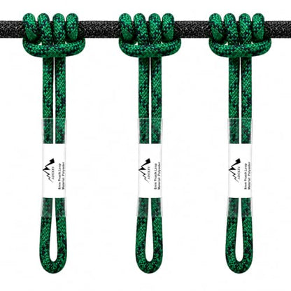 8mm (5/16") Sewn Prusik Loop 18 Inches / 24 Inches - Ideal for Arborist, Firefighting, Rigging, and Rescue Gear Dark Green | 18 inch | Pack of 3 - color: Dark Green | 18 Inch | Pack of 3