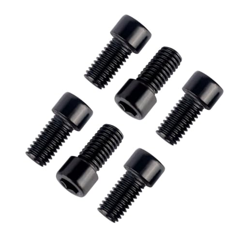 6Pcs Bike Screws M6x10 12 16 18 20 25 30 35mm Stainless Steel Socket Head Cap Allen Hex Bolt (Black, M6 x10mm) - color: Black, size: M6 x10mm