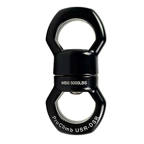 22kN Micro Rotator Climbing Rope Swivel Device Spinner 6700lb Breaking Strength for Rock Climbing Arborist Backyard Swing Aerial Dance Dog Leash Connector CE Certified