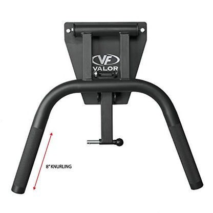 Valor Fitness Wall Mount Dip Bar, Foldable Dip Station | 350 lb Capacity, Multi-Grip Handles, Heavy-Duty Steel, Leg Raises, Bodyweight Training