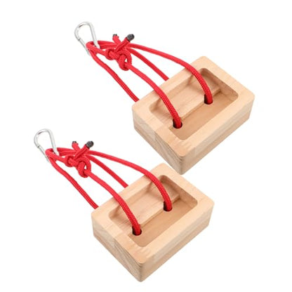 2pcs Wooden Hangboard for Rock Climbing with Lightweight Design and Easy Installation, Portable Fingerboard Training Board for Climbers Fitness Routines and Outdoor Workouts