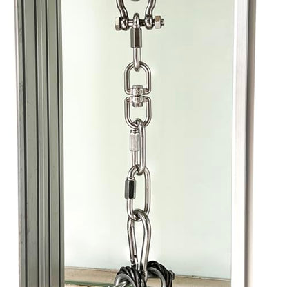 OHMY Flex Adjustable Water Punching Bag 22" 210 Pound with Easy-Lift 3:1 Pulley System - style: M8 Double Eye Swivel