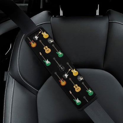 Universal Soft and Comfortable Guitar Black Art Seat Belt Shoulder Pad for Kids, Most Cars, 1 Pair Seat Belt Covers Cushion Anti-Slip Pad - color: Pattern 1189