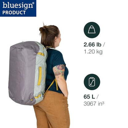Osprey Transporter Lightweight Travel Duffel Bag - Extra Large Water Resistant Durable Gear Bag for Men and Women - color: Euphoria Purple/Purple Ink, style: 65l