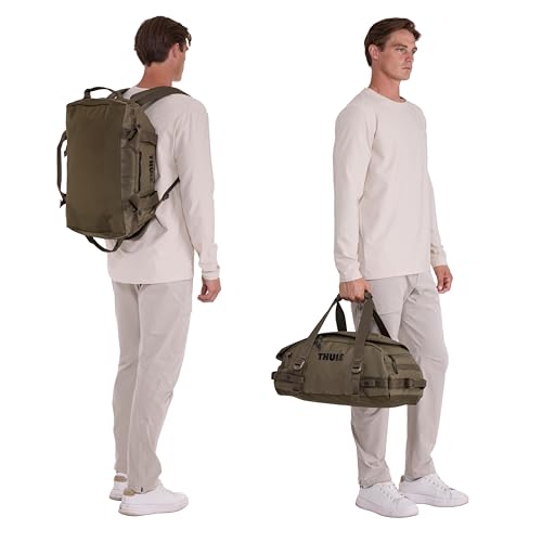 Thule Chasm Duffel bag, Weather-resistant materials, Easy packing, Converts to backpack, Internal pockets, Travel-ready - color: DEEP KHAKI, size: 30L