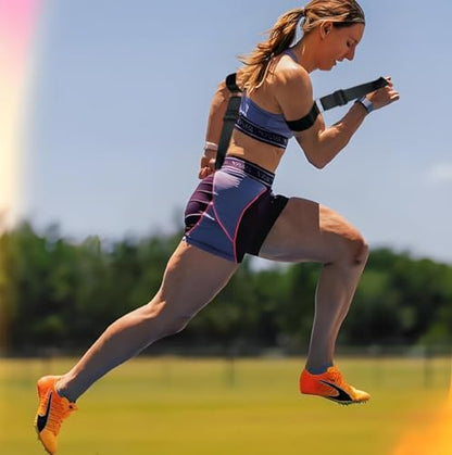 Arm Swing Trainer, 90 Degree Running Form Aid for Speed & Agility Training, Adjustable Strap to Improve Endurance, Prevent Arm Crossing in All Sports, Help Athletes Run Faster - size: Large