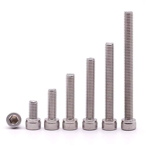 1/4"-20 x 5/8 inch Stainless Socket Head Cap Screws, 304 Stainless Steel 18-8, Allen Hex Drive, Full Thread Coverage, 30 Pack - size: 1/4-20 x 5/8"