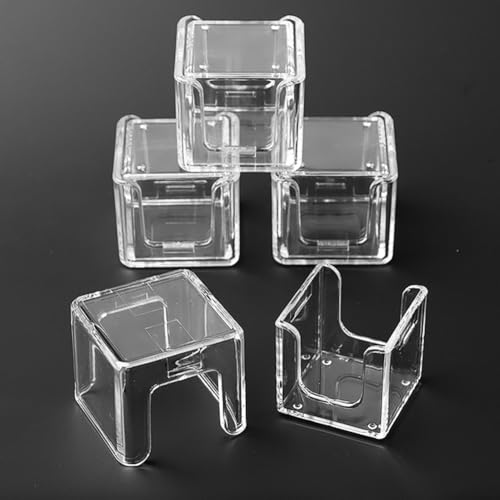lasenersm 2 Pieces Cue Tip Chalk Holder Acrylic Pool Chalk Holder Case Box Single Billiard Chalk Case Holder Billiard Chalk Storage Box Cue Chalk Box Holder Case Pool Cue Chalk Box Holder Case, Clear