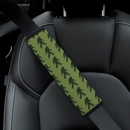 1 Pair Universal Soft and Comfortable Car Seat Belt Pad for Girls and Boys, Most Cars, Big Foot Sasquatch Green Harness Pads Strap, Neck and Shoulder Support - color: Pattern 224