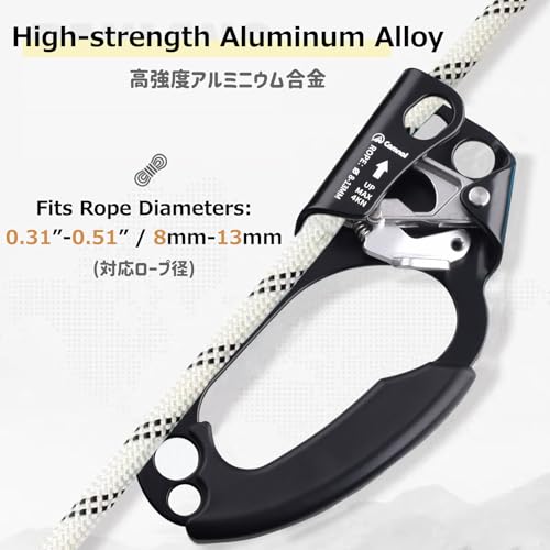 Azarxis 20 kN Micro Side Swing Pulley Prusik Minding Pulleys for 0.47" / 12mm Rope/Cable Rock Climbing Tree Arborist Zipline Lifting Hauling Dragging Rescue Aerrial Work Hitch Tending - color: #02 Blue - Right Hand